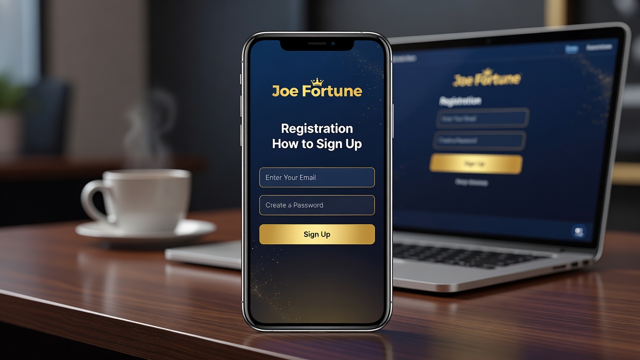 Registration / how to sign up - joe fortune casino app
